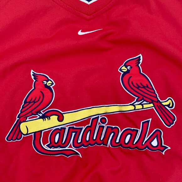 TEAM NIKE St Louis Cardinals Windbreaker Jacket Men XL  Vintage MLB Pullover - Picture 2 of 7
